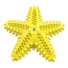 Natural Rubber New Design Starfish Shape Dog Chew Toy Dental Cleaning Toothbrush Squeaky Toy Yellow Green Blue