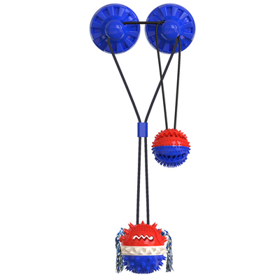 Hot Sale Molar Bite Resistant Double Suction Cup Dog Chew Rope Ball Pull Toy
