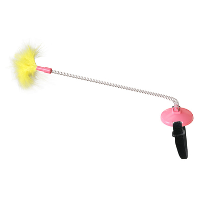 Wholesale Adjustable Pet Interactive Toy Funny Pet Wand Teasing Cat Stick Cat Teaser Stick With Spring Rod
